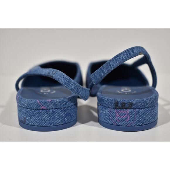 Chanel 22P Mademoiselle Coco Sling Light Blue Denim Slingback Ballet Flat 39 - Picture 11 of 11